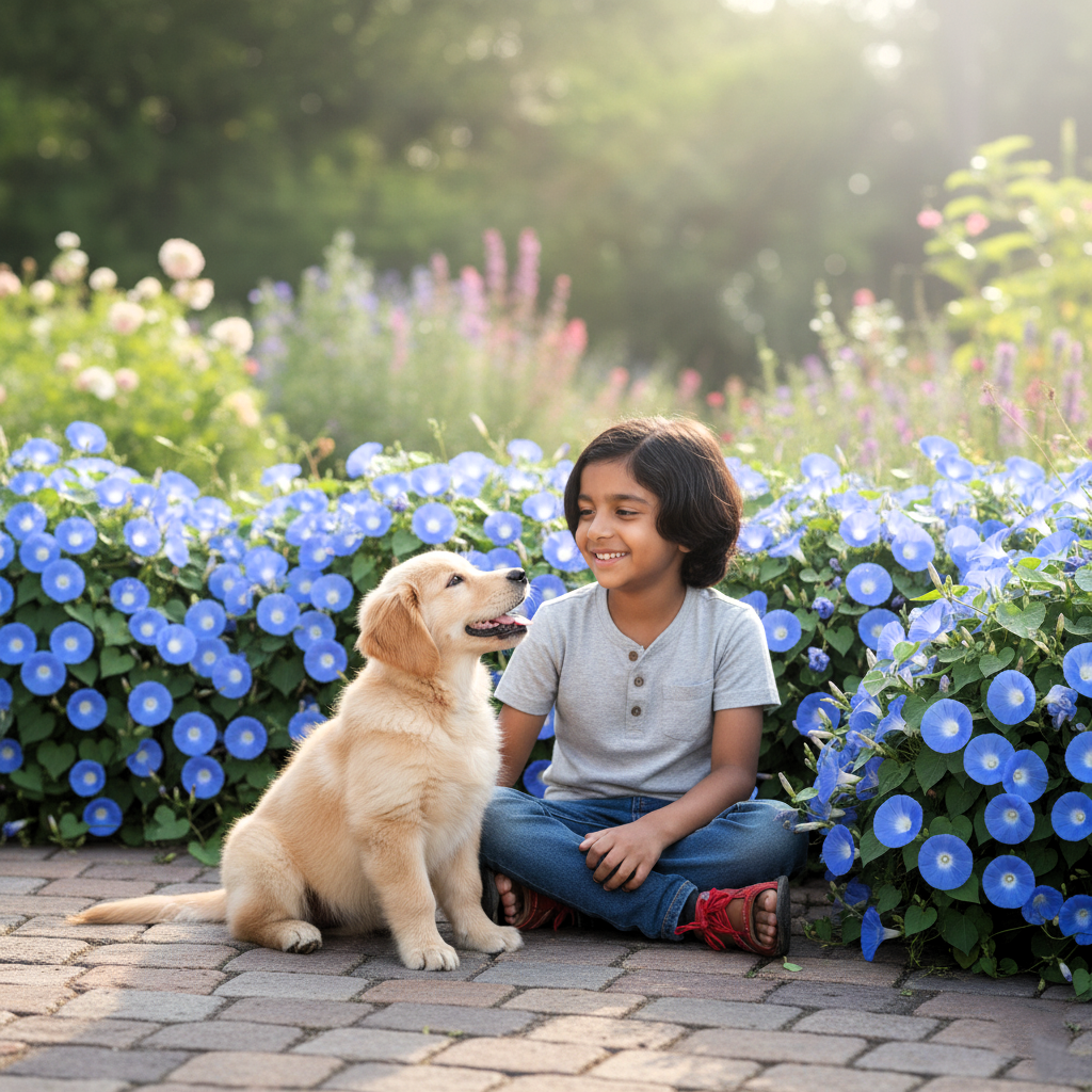 35+ SEEDS- Dwarf Morning Gloey Flower F1 Seeds For Planting (Low Maintenance) (Heavenly Blue) - Seeds Ville