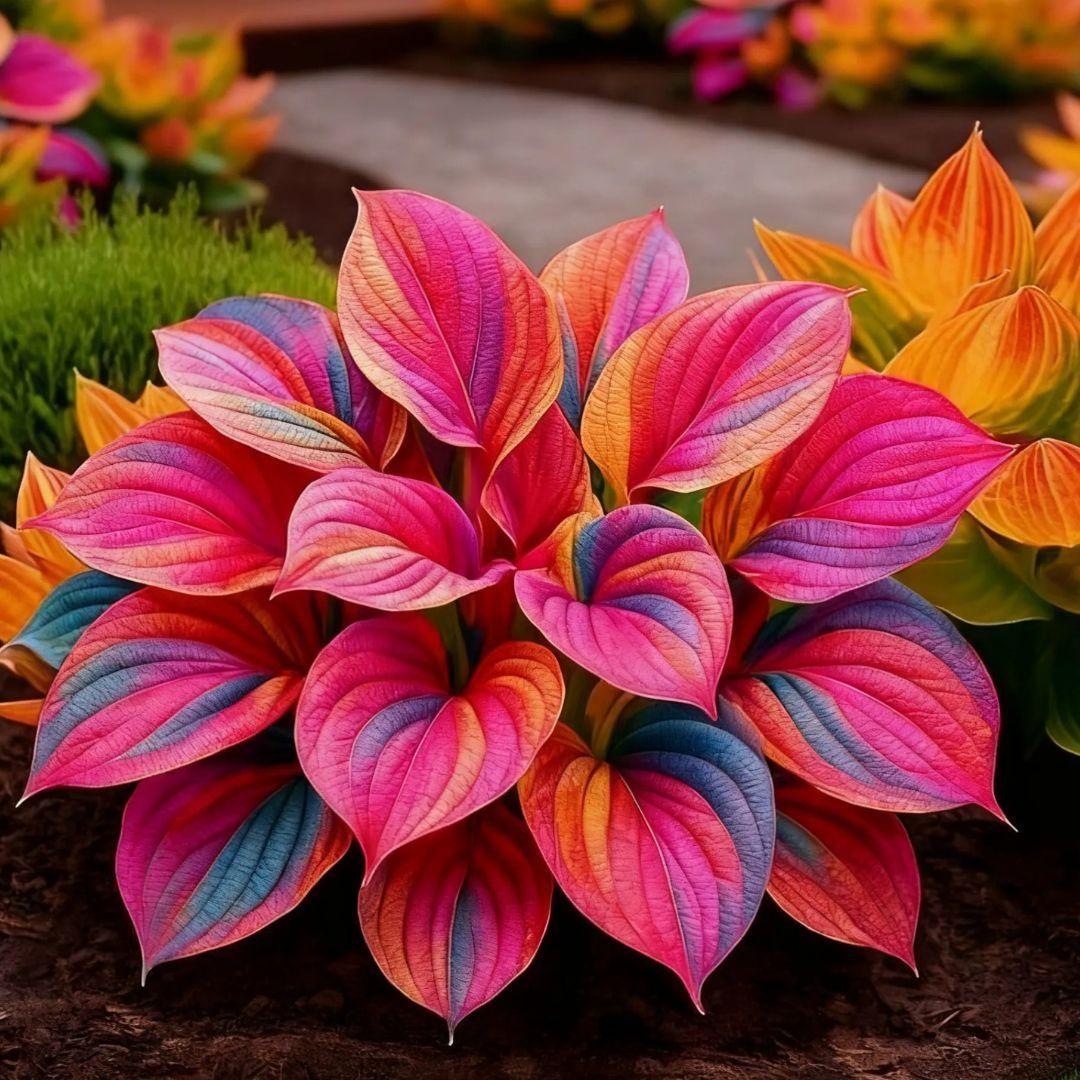 Rare Multicolor Hosta Seeds with Organic Potmix: Vibrant, Easy-Grow, Shade-Loving Perennials