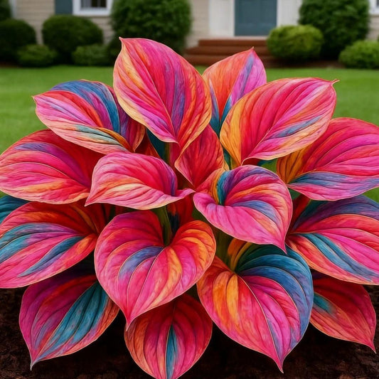 Rare Multicolor Hosta Seeds with Organic Potmix: Vibrant, Easy-Grow, Shade-Loving Perennials