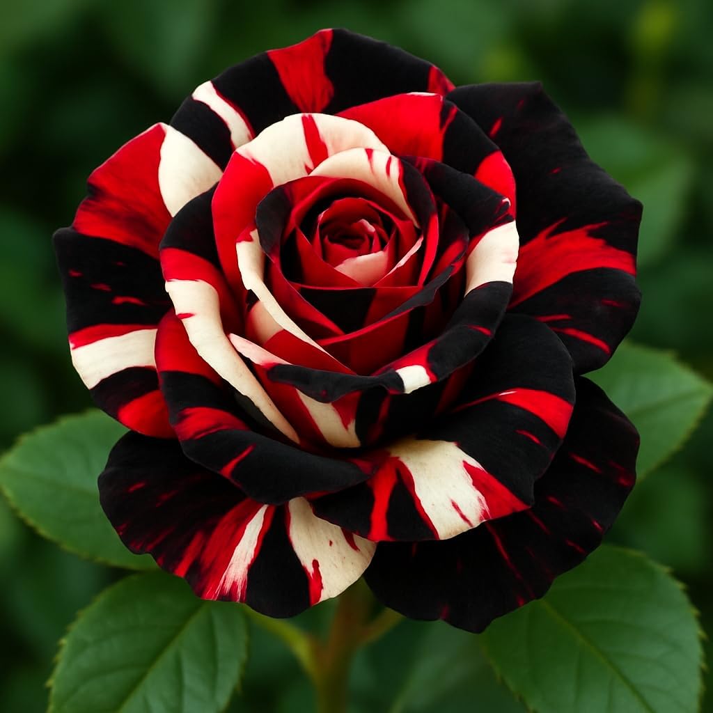 100+ Hybrid Rose Seeds (Hybridization Mix) | Easy to Grow in All-Season, Fragrant Flowers for Home Garden (RED WHITE BLACK)