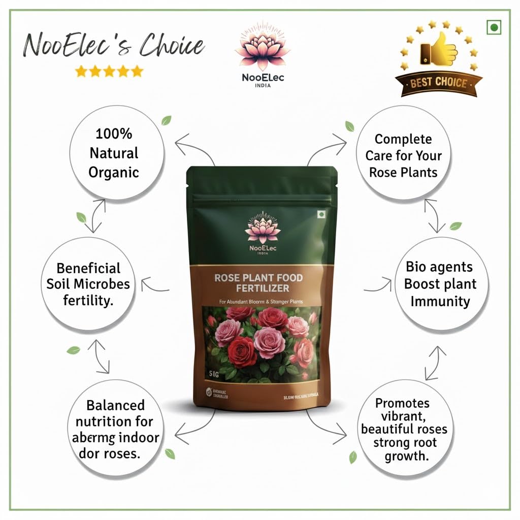 All-Purpose Rose Flower Plant Food| Complete Nutrients, Disease Defense, and Bloom Booster for Vibrant Roses, Triple Flowers (1 KG) - Seeds Ville