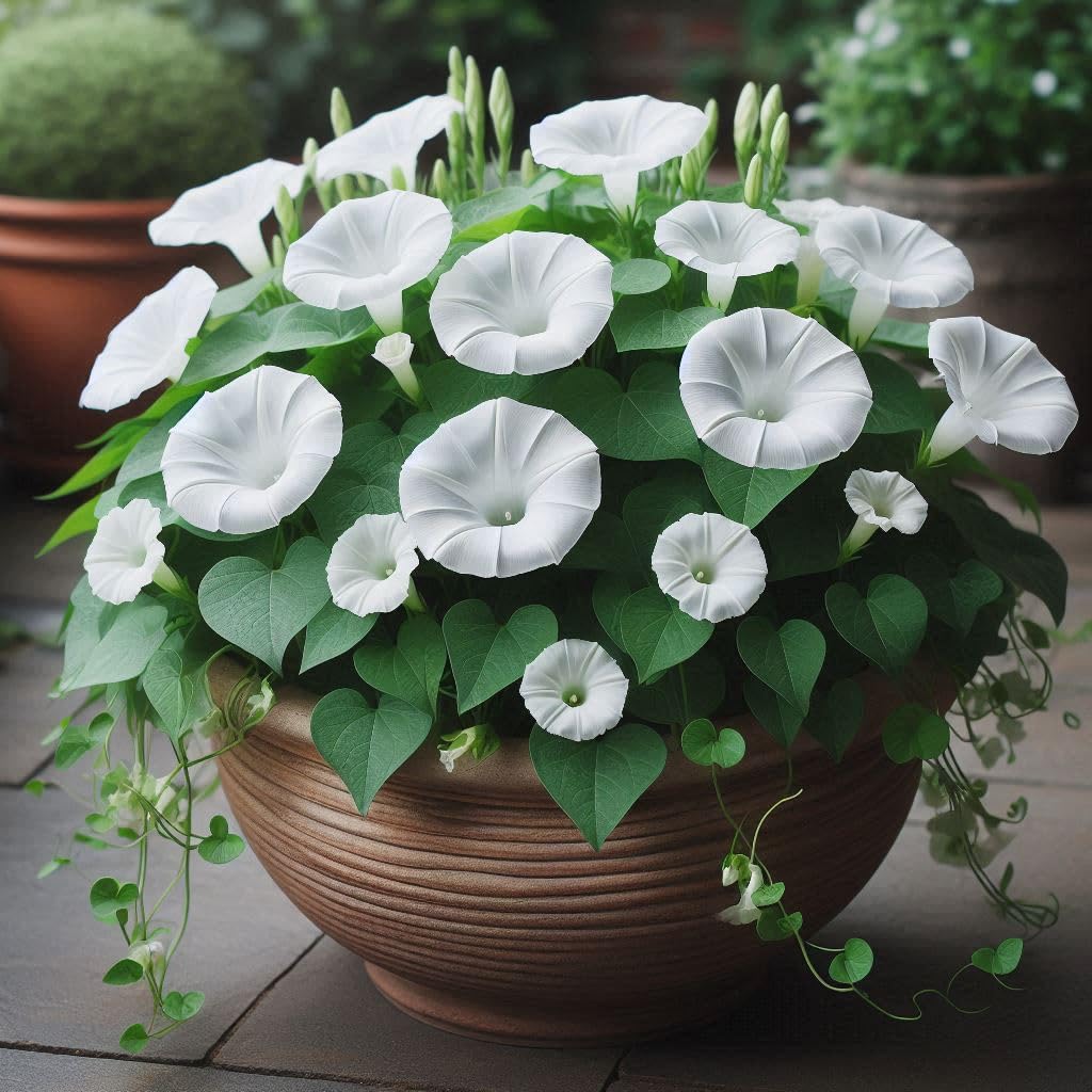 35+ SEEDS- Dwarf Morning Gloey Flower F1 Seeds For Planting (Low Maintenance) (Heavenly Blue) - Seeds Ville