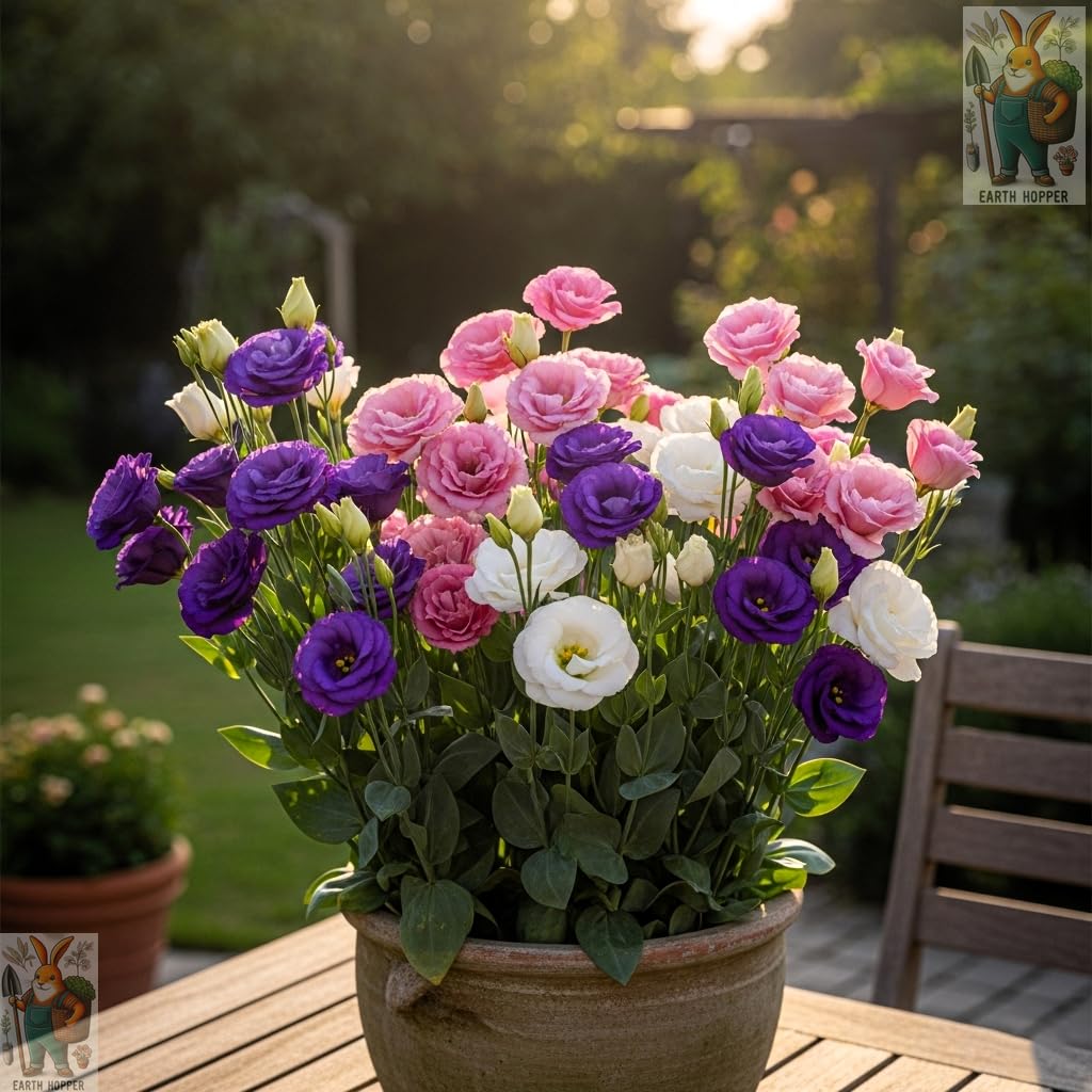 lisianthus seeds for planting 150+ SEEDS Lisianthus Flower Mix Colors Seed Pack, Easy Care & Fragrant & Air Purifying for Indoor & Outdoor Gardening