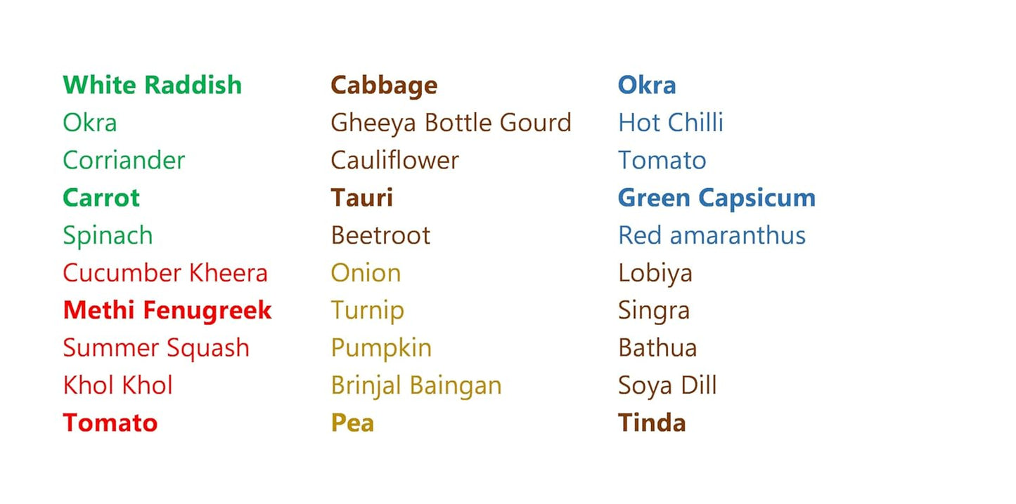 Agro Acres Organic Vegetable Seeds Combo Pack - 30 Varieties Kitchen Garden Pack (2000+ Seeds Approx) - Seeds Ville