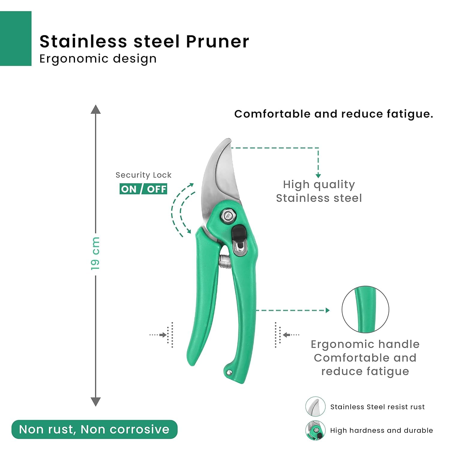 Assorted Hand Pruner Cutter - 1 Pc (Steel Blades) Heavy Duty Gardening Cutter Tool | Wood Branch Trimmer | Grass Cutting Accessory | Plant Cutter for Home Garden - Seeds Ville
