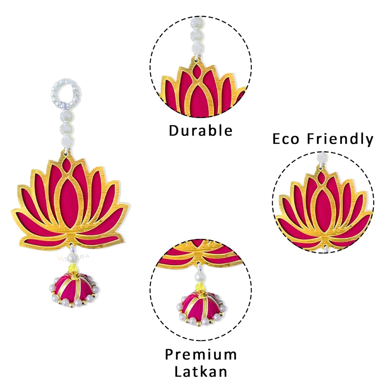 Wall Hanging Lotus for Home Decoration- Hand Crafted (4) - Seeds Ville