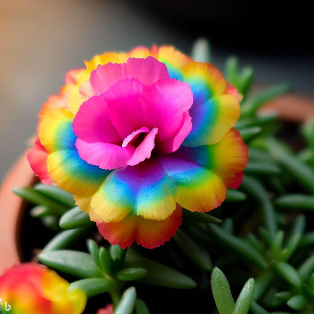 NooElec Seeds India 50+ Seeds- Rainbow Portulaca Flower Seeds For Home Garden - Easy To Grow & Care