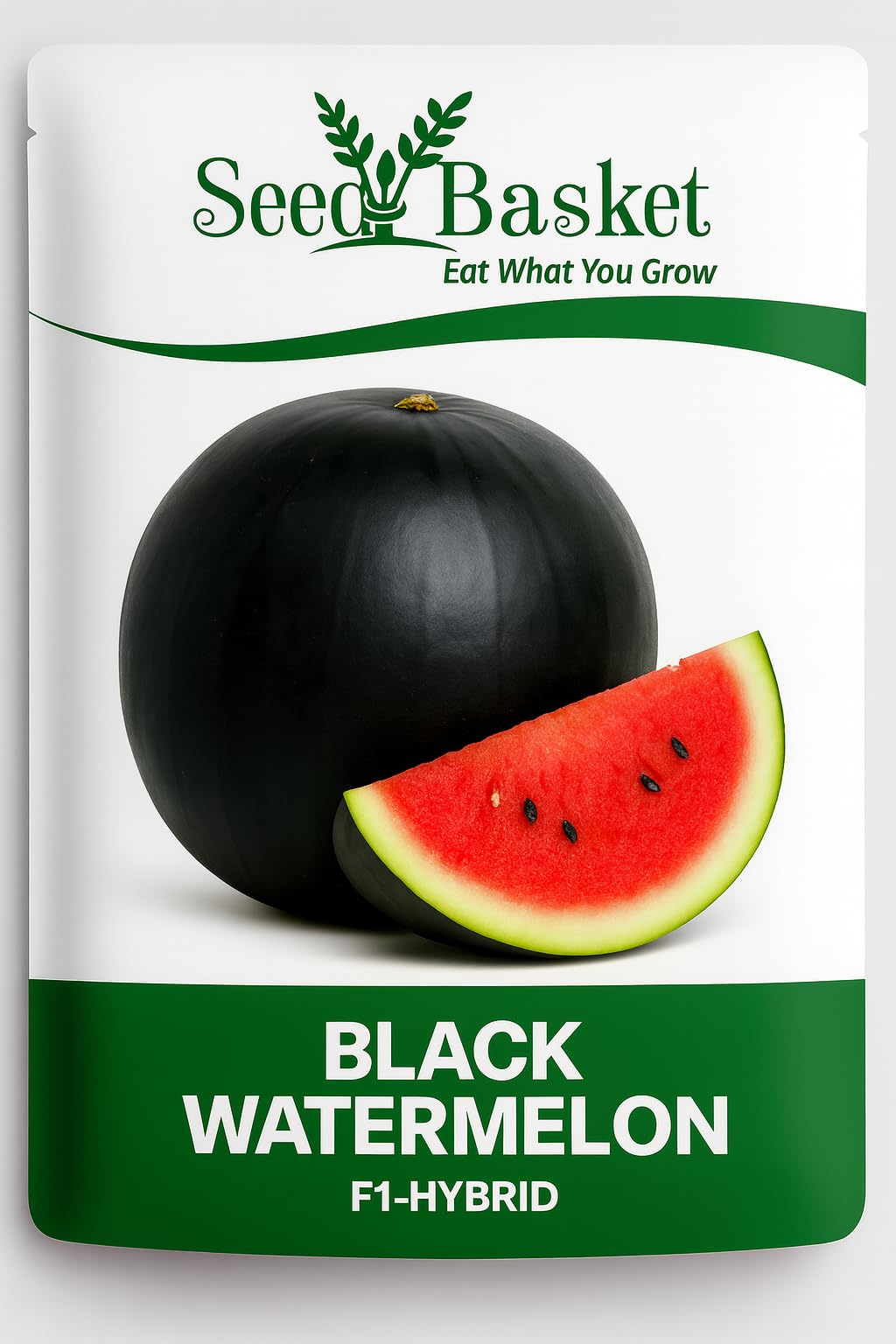 Seed Basket Pack of 3 Melons F1-Hybrid Seeds | Watermelon Green (25), Watermelon Blacks (15), Muskmelon (15) | ISeeds deal for planting, Gardening and Farming