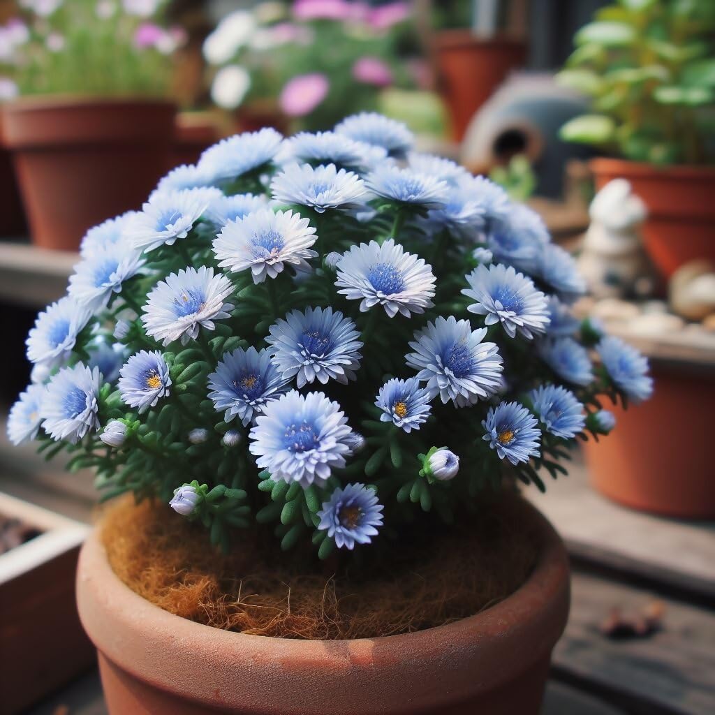 55+ Seeds- Dwarf HYBRID Aster Mix Flower Seeds For Home Garden-Heavy Bloomer Hybrid Flower Seeds - Seeds Ville