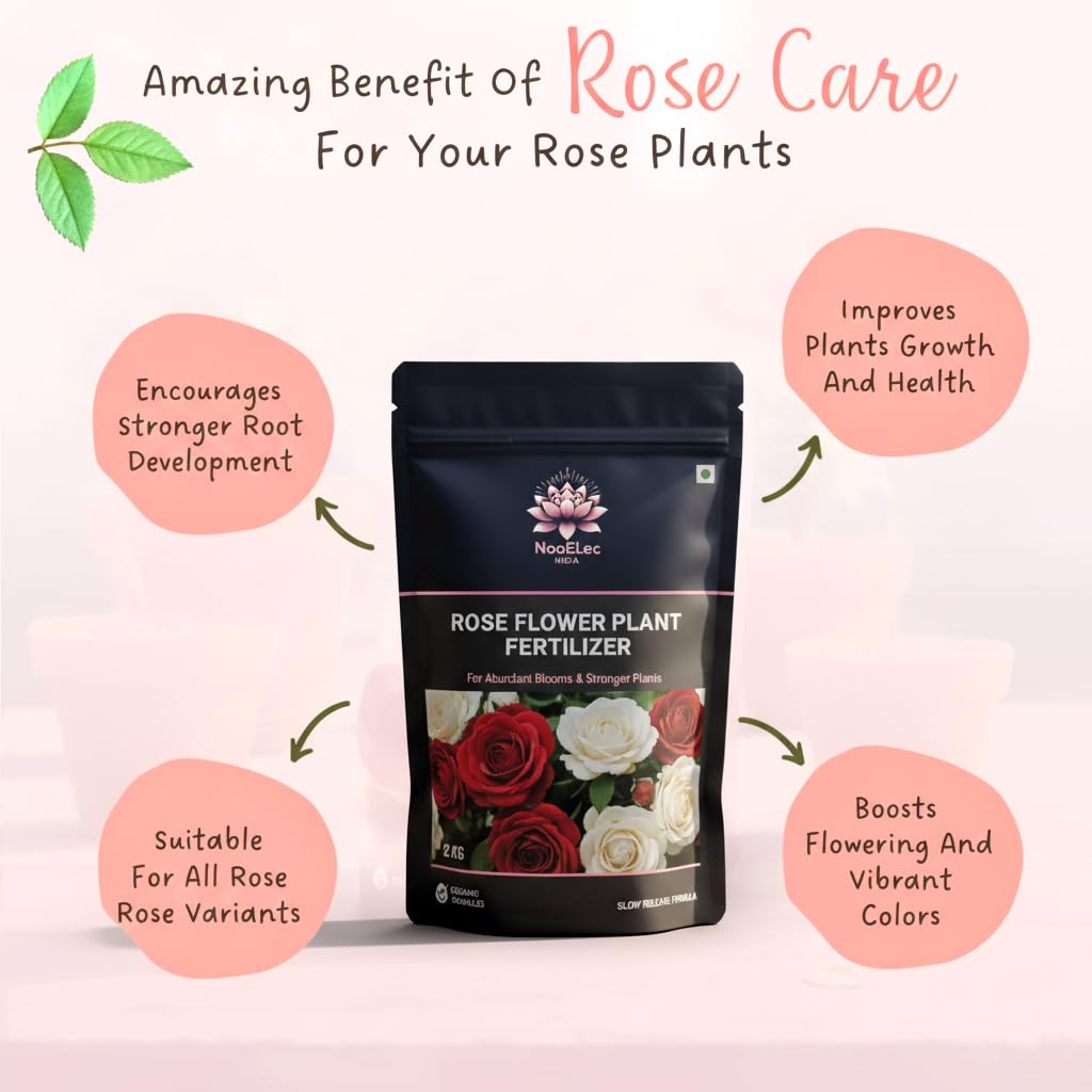 All-Purpose Rose Flower Plant Food| Complete Nutrients, Disease Defense, and Bloom Booster for Vibrant Roses, Triple Flowers (1 KG) - Seeds Ville