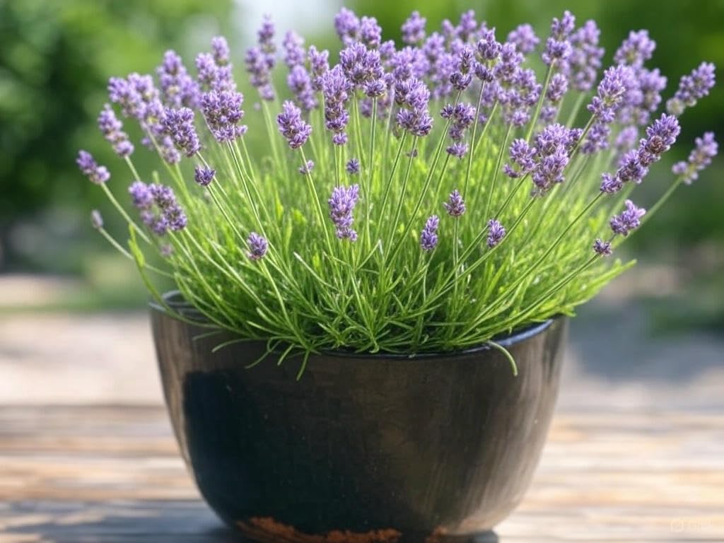 Bigreen Live Lavender Plant with Pot | Aromatic Shrub plants for Home Garden, Balcony, Indoor & Outdoor Décor | Year-Round Purple Blooms | Low-Maintenance, Sun-Loving Herb