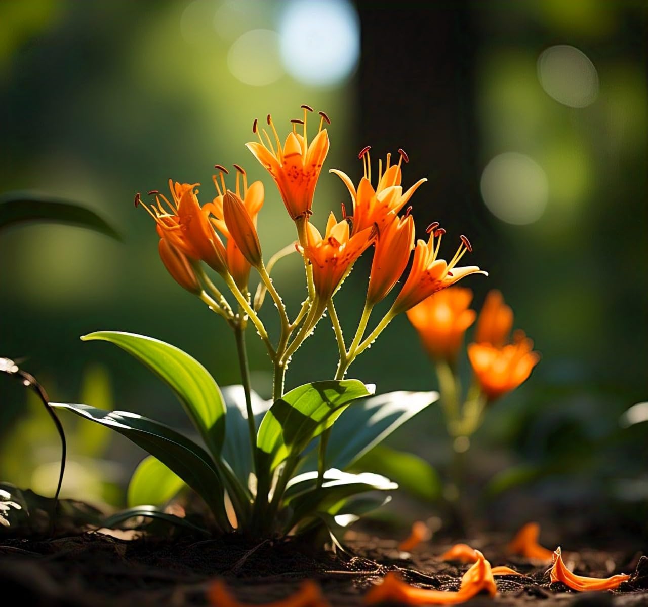 BlimBurn 50 Fire Lily Flower Seeds - Easy to Grow, Year-Round Blooms, Perfect for Any Garden - Seeds Ville