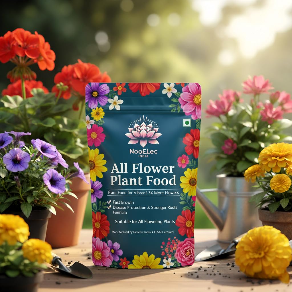 All Flower Plant Food | GUARANTEED 3X More Flowers | Fast-Acting Formula for Strong Roots & Plant Health | Complete Nutrients, Disease Defense, and Bloom Booster. (1 KILOGRAMS) - Seeds Ville
