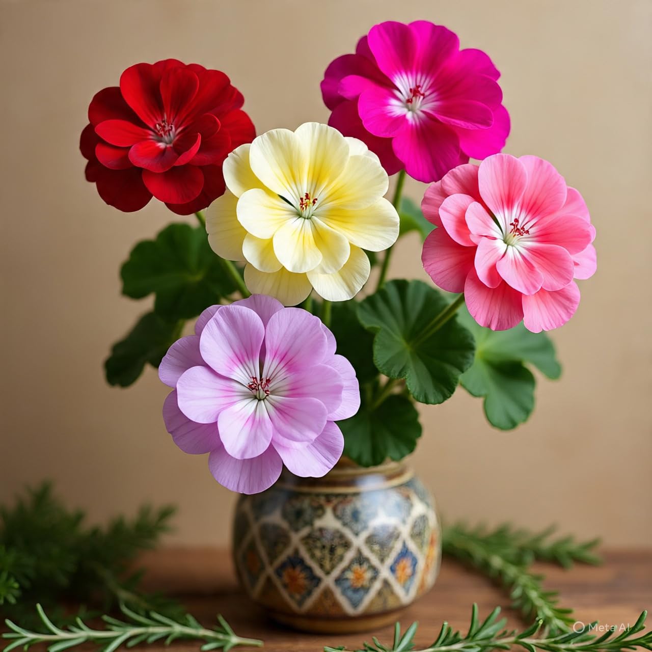 Climbing Double Geranium Flower Seeds for Home and Kitchen Gardening, Pack of 60 to 80 seeds