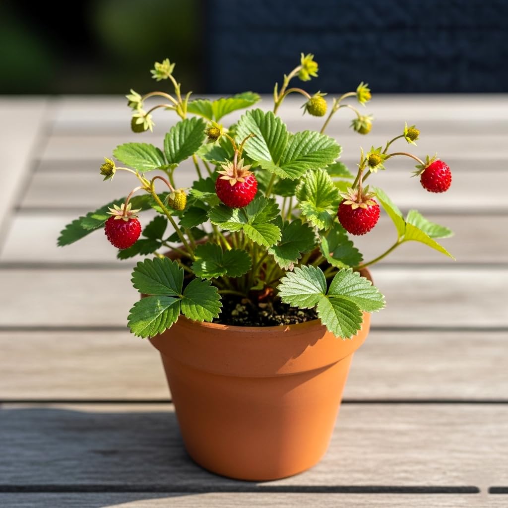 Organic Strawberry Seeds for Planting 60+ | 3 Dwarf Color Varieties | Non-GMO Fruit for Home Garden, Pots & Containers- 20 Seed Each Colour