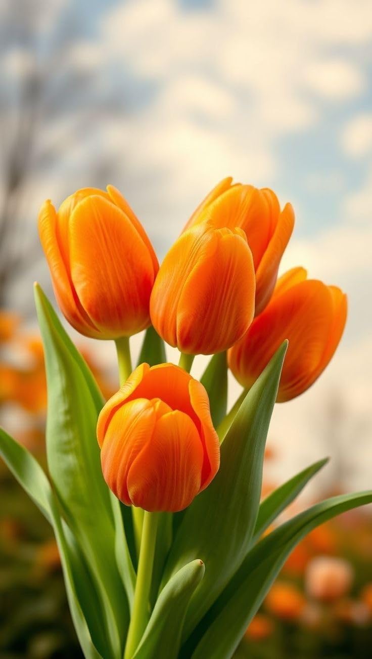 SVG® Tulip Flower Bulbs Imported Variety for Home and Gardening Pack of 1 Bulbs (PURE ORANGE)
