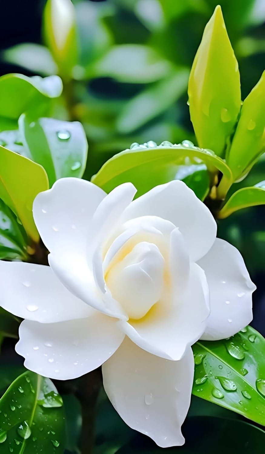 All Seasons Gardenia/Gandharaj Live Plant - Fragrant Blooms Choice for gardens and indoor spaces (With 3 Inch Black Plastic Pot) (Pack Of 1) (Live Flower Plant)