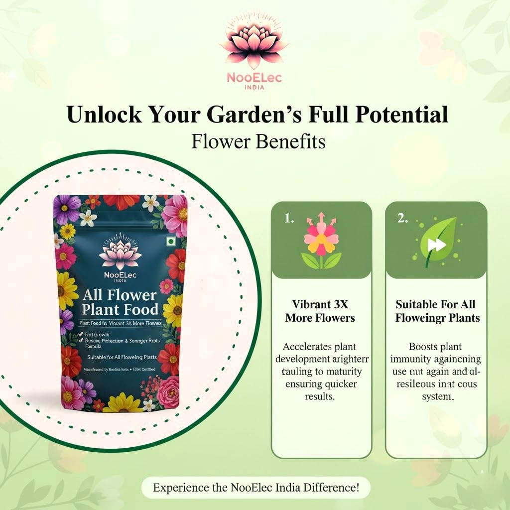 All Flower Plant Food | GUARANTEED 3X More Flowers | Fast-Acting Formula for Strong Roots & Plant Health | Complete Nutrients, Disease Defense, and Bloom Booster. (1 KILOGRAMS) - Seeds Ville