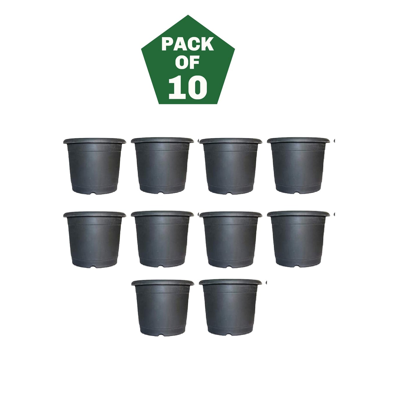 Leafy Tales Plastic Pots for Gardening,Nursery pots, Black Colour 4 inch Size, Pack of 30