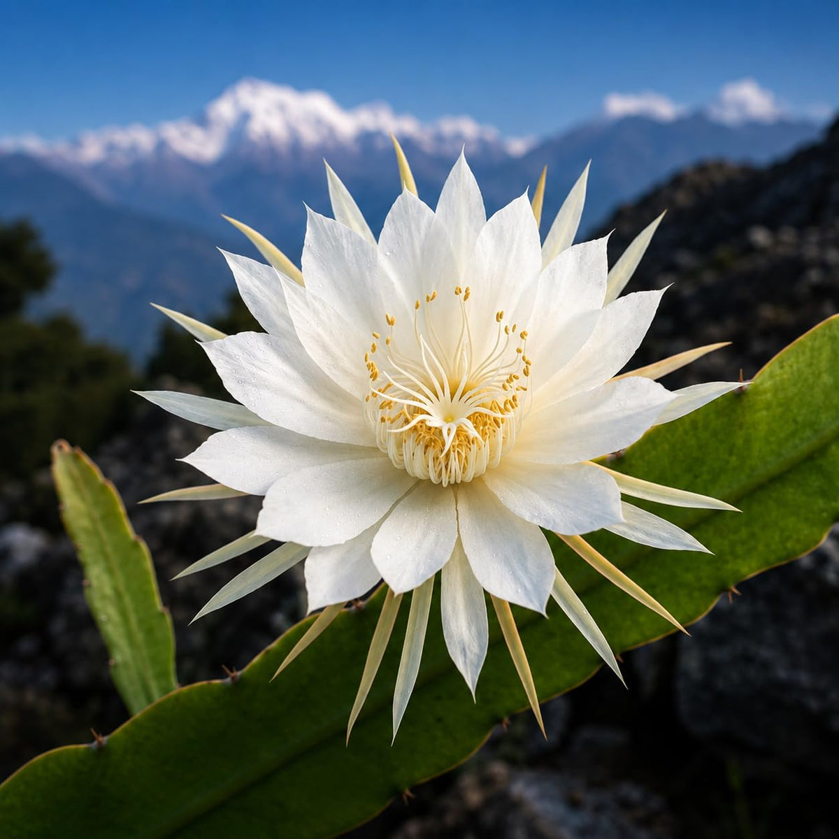 Seeds Ville Brahma Kamal Epiphyllum Oxypetalum Live Plant