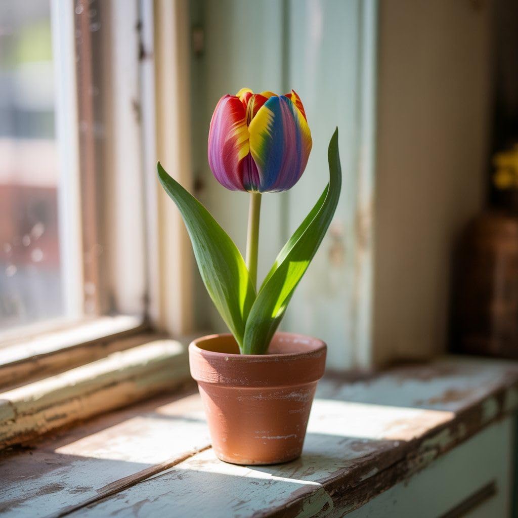 SVG® Tulip Flower Bulbs Imported Variety for Home and Gardening Pack of 1 Bulbs (PURE ORANGE)