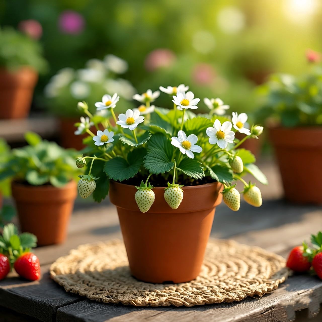 Organic Strawberry Seeds for Planting 60+ | 3 Dwarf Color Varieties | Non-GMO Fruit for Home Garden, Pots & Containers- 20 Seed Each Colour