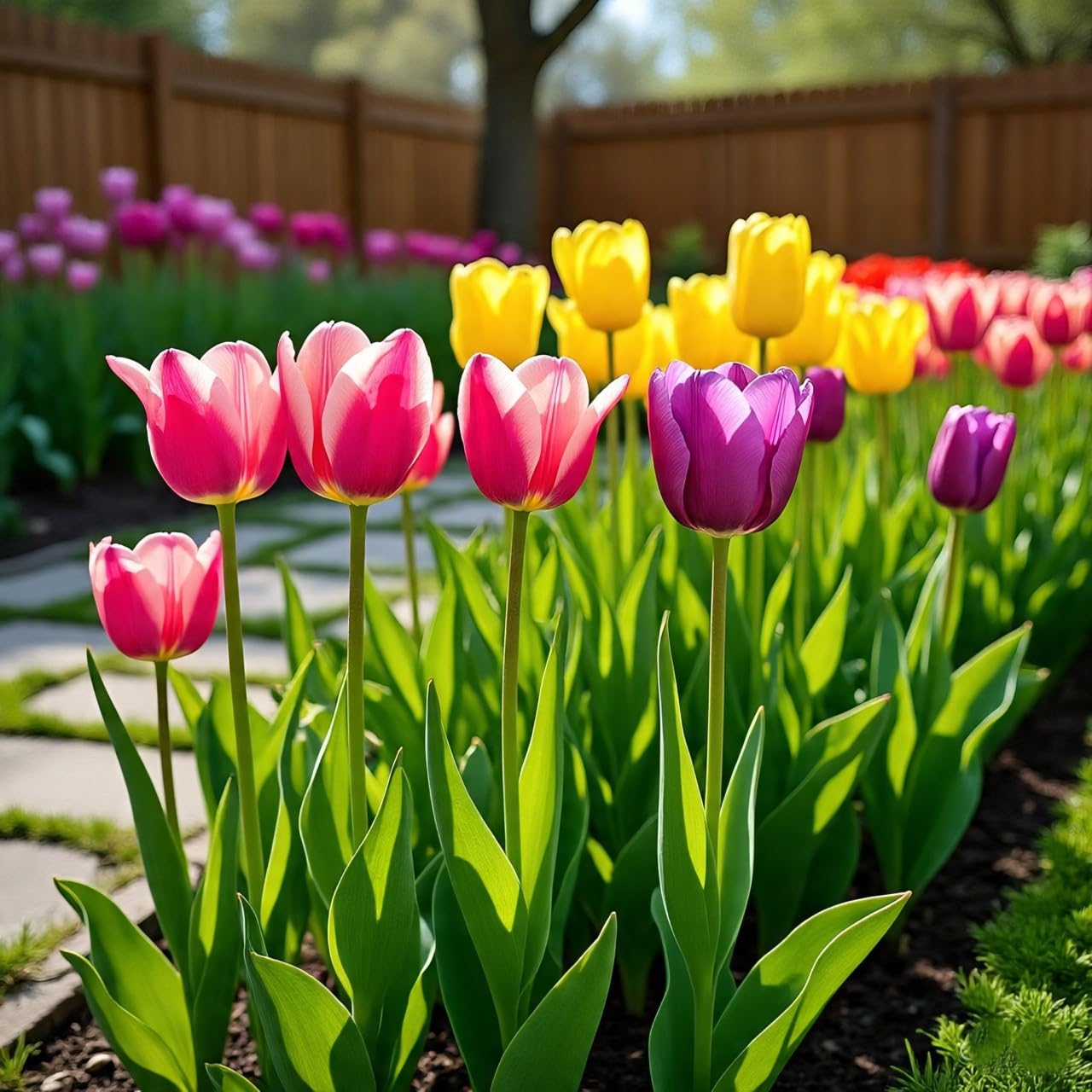 BlimBurn Hybrid Tulip Mix Flower Seeds - 50+ Seeds, Easy to Grow & Care, Suitable for All India Climates - Seeds Ville