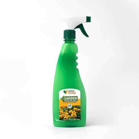 Herbal Strategi Garden Protection Spray 500ml | Made with Neem, Lemon grass and Eucalyptus oil to protect plants from Pest and Fungi | Herbal Eco-Friendly and Water based | Ready to Use - Spray Form - Seeds Ville