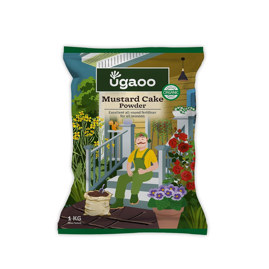 UGAOO Mustard Oil Cake Powder for Healthy Plants And Soil - 1 Kg