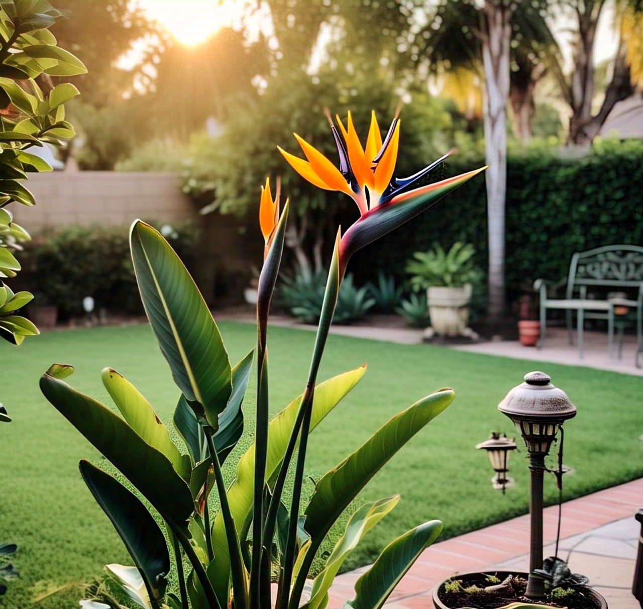 BlimBurn Hybrid Bird of Paradise Flower Seeds Pack - 50 Seeds, Vibrant Blooms All Year. Low Maintenance Plant Seeds - Seeds Ville