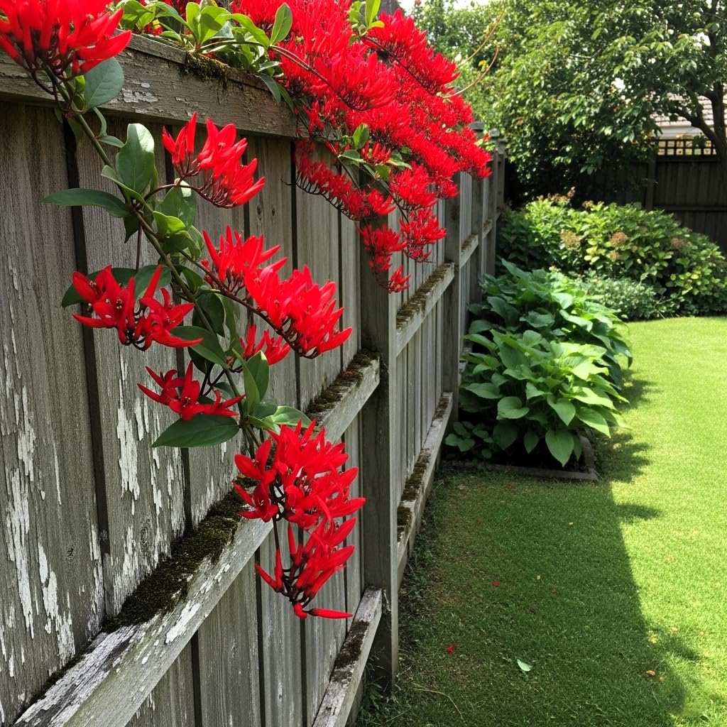 BlimBurn 50+ SEEDS- Climbing Jade Vine Flower Seeds For Home Garden, Balcony & Wall Covering | Low Maintenance & Fast Growing (RED RADIANCE) - Seeds Ville