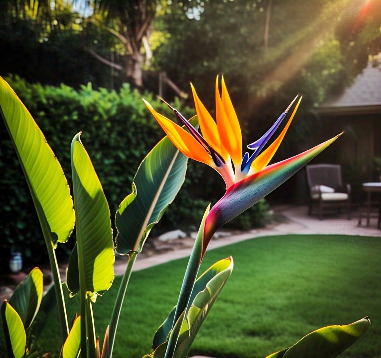 BlimBurn Hybrid Bird of Paradise Flower Seeds Pack - 50 Seeds, Vibrant Blooms All Year. Low Maintenance Plant Seeds - Seeds Ville