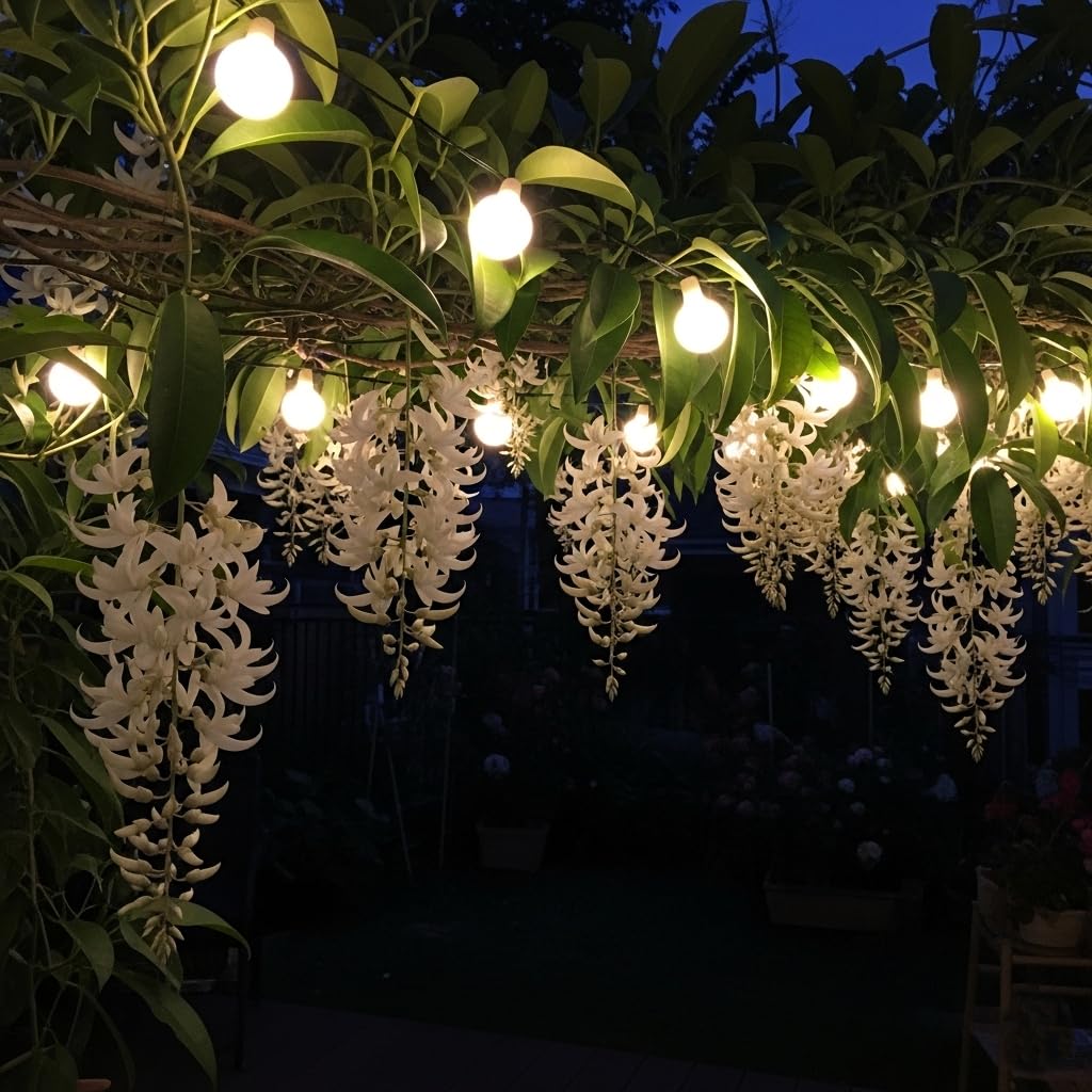 BlimBurn 50+ SEEDS- Climbing Jade Vine Flower Seeds For Home Garden, Balcony & Wall Covering | Low Maintenance & Fast Growing (ANGELIC WHITE) - Seeds Ville