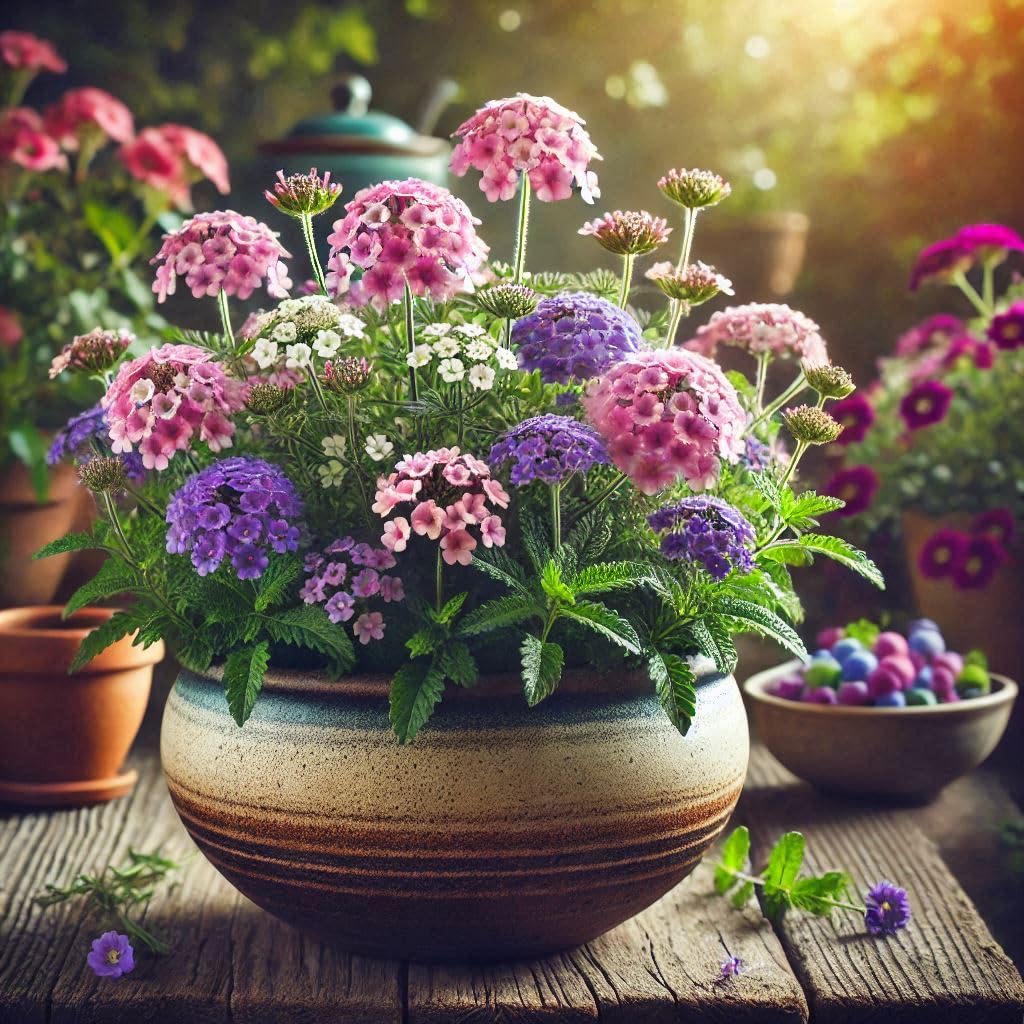 NooElec Seeds India 50+ SEEDS- Hybrid Flower Seeds For Planting - All Year Growing Hybrid Flower Seeds (Verbena Mix Hybrid) - Seeds Ville