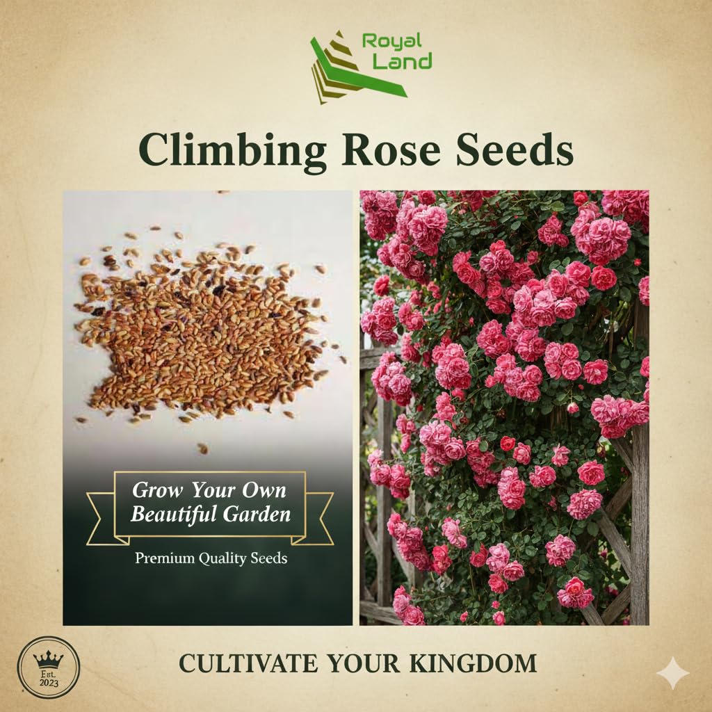 All Mix Imported Climbing Rose Seeds Perennial Super Fragrance Rose flower (45+ Seeds Pack) With Free 50g Seed Growing Mix | Flower Seeds for Home and Kitchen Gardening