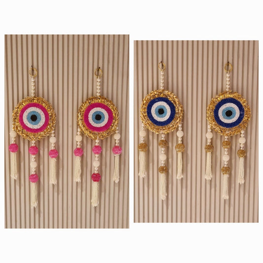 Nazar Battu Evil Eye Hanging for Home, Evil Eye for Home Decor, Wall Hanging Decorative Items, Positive Energy (Assorted) - Seeds Ville