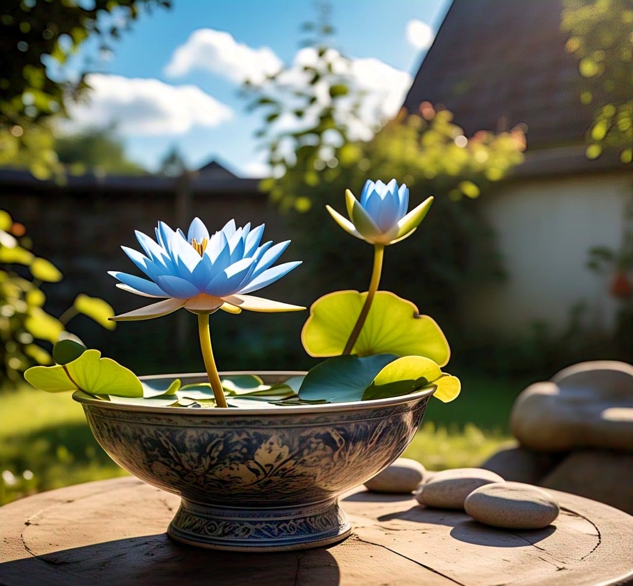 BlimBurn Bowl Lotus Flower Seeds Mix - 50 Seeds Pack, Easy Care, Indoor/Outdoor Growing, Unique Hybrid Varieties - Seeds Ville