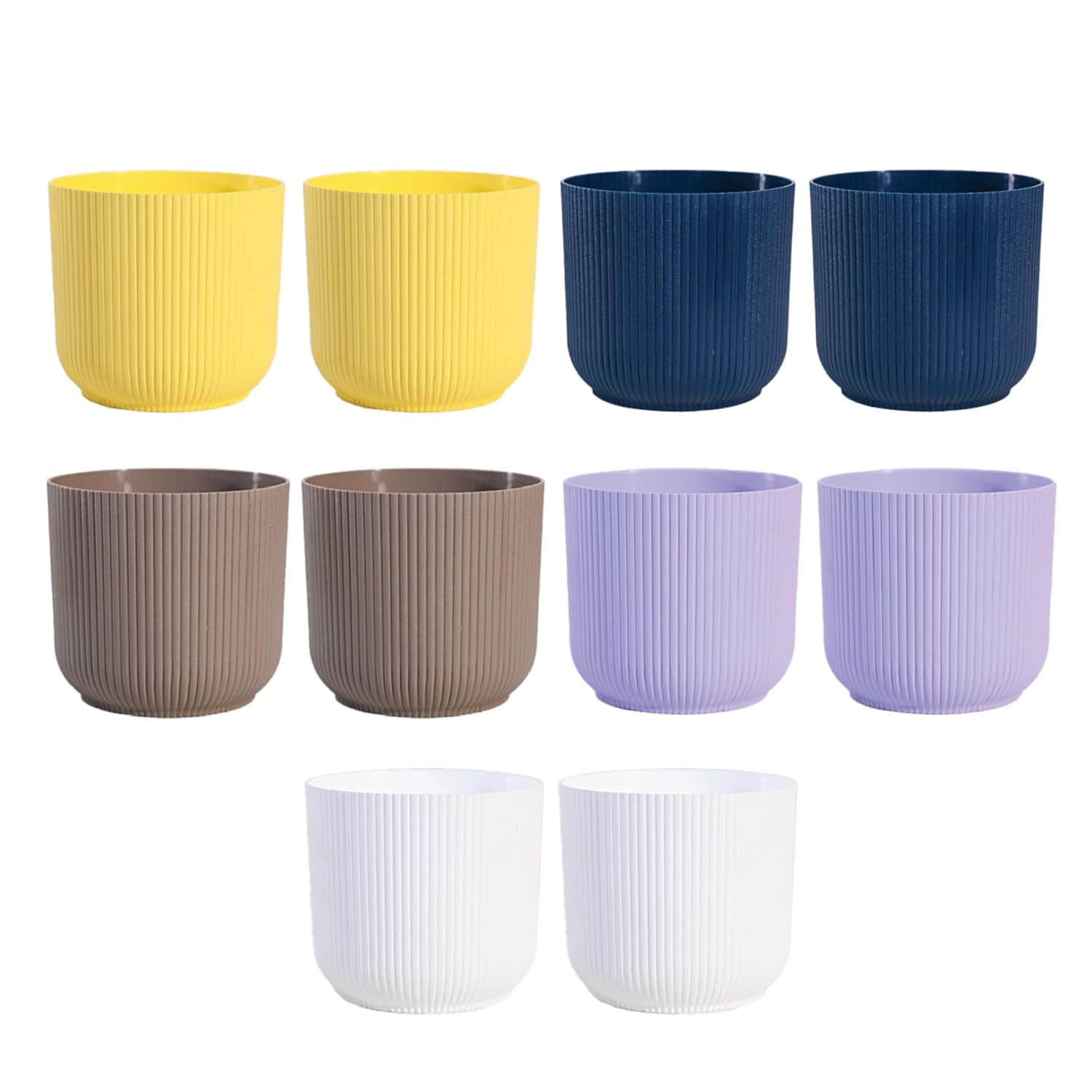 UGAOO Ibiza Pots for Home Planters, Decor, Garden Multicolour | Suitable for Home Indoor & Outdoor Gardening Plants (Ibiza Pots Pack of 10)