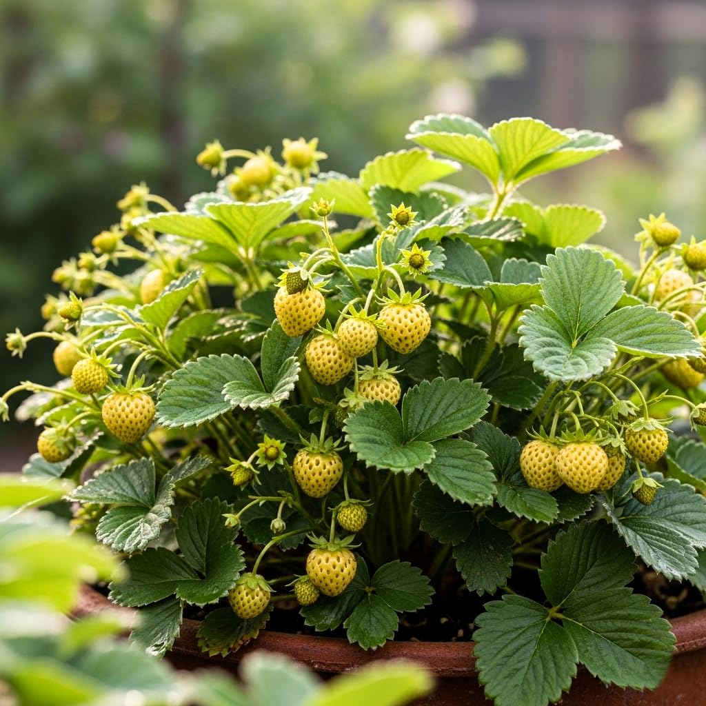 Organic Strawberry Seeds for Planting 60+ | 3 Dwarf Color Varieties | Non-GMO Fruit for Home Garden, Pots & Containers- 20 Seed Each Colour