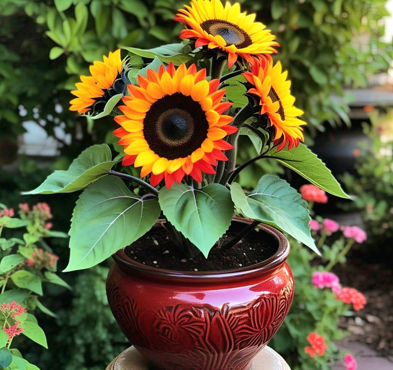 NooElec Seeds India Hybrid Sunflower Seeds (50+ Seeds Pack) - All-Season Growing, Low Maintenance