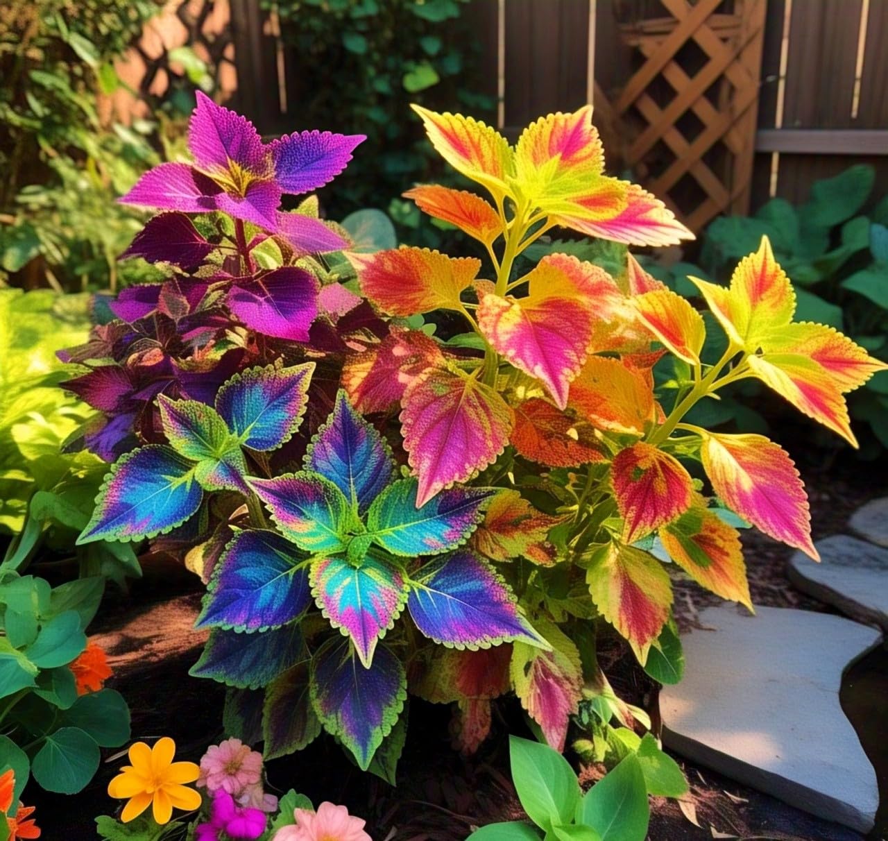 BlimBurn Rare Rainbow Coleus Hybrid Seeds Pack -55+ Pcs -Compact, Indoor/Outdoor, Easy to Grow & Care -Grow Year Round - Seeds Ville