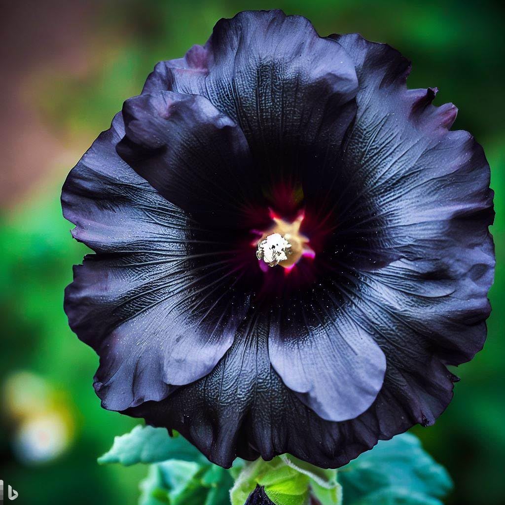 30+ Seeds- Hybrid Black Hollyhock Flower Seeds For Home Garden - High Germination Seeds - Seeds Ville