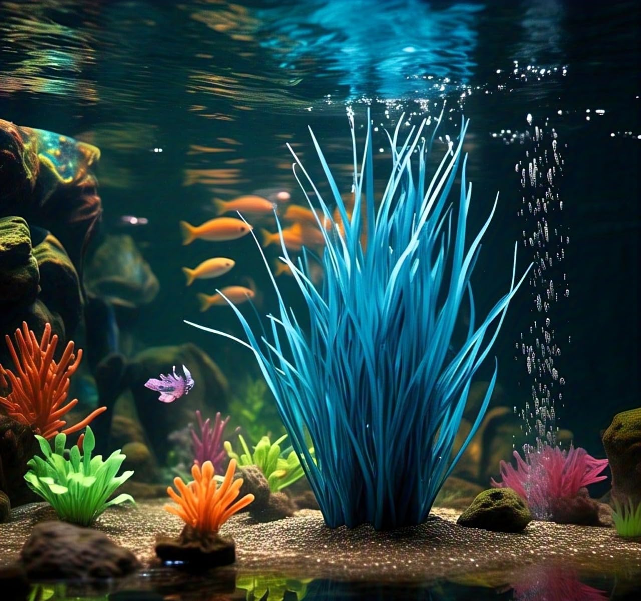 Aquatic Delight - 120 Fish Friendly Aquarium Grass Seeds, Year-Round Growth (BLUE) - Seeds Ville