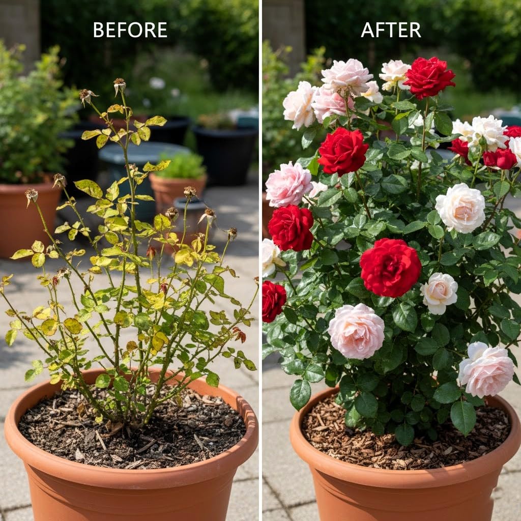plant food for roses in pots All-Purpose Rose Flower Plant Food| Complete Nutrients, Disease Defense, and Bloom Booster for Vibrant