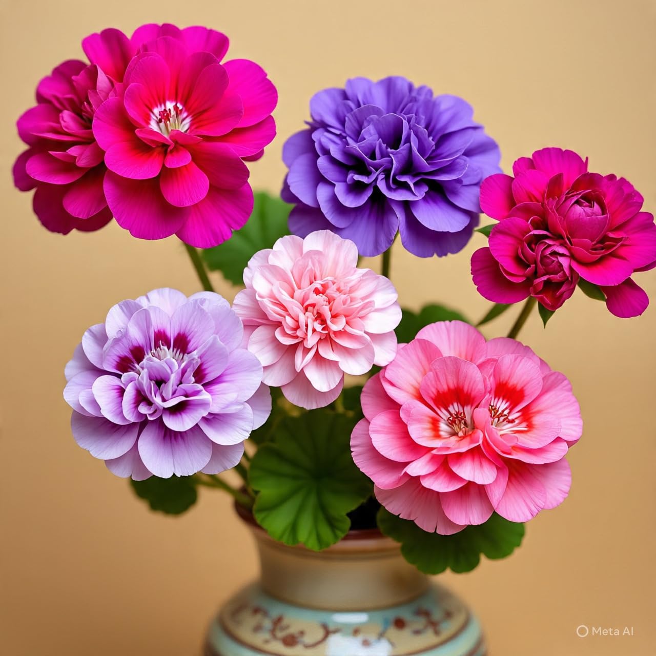 Climbing Double Geranium Flower Seeds for Home and Kitchen Gardening, Pack of 60 to 80 seeds