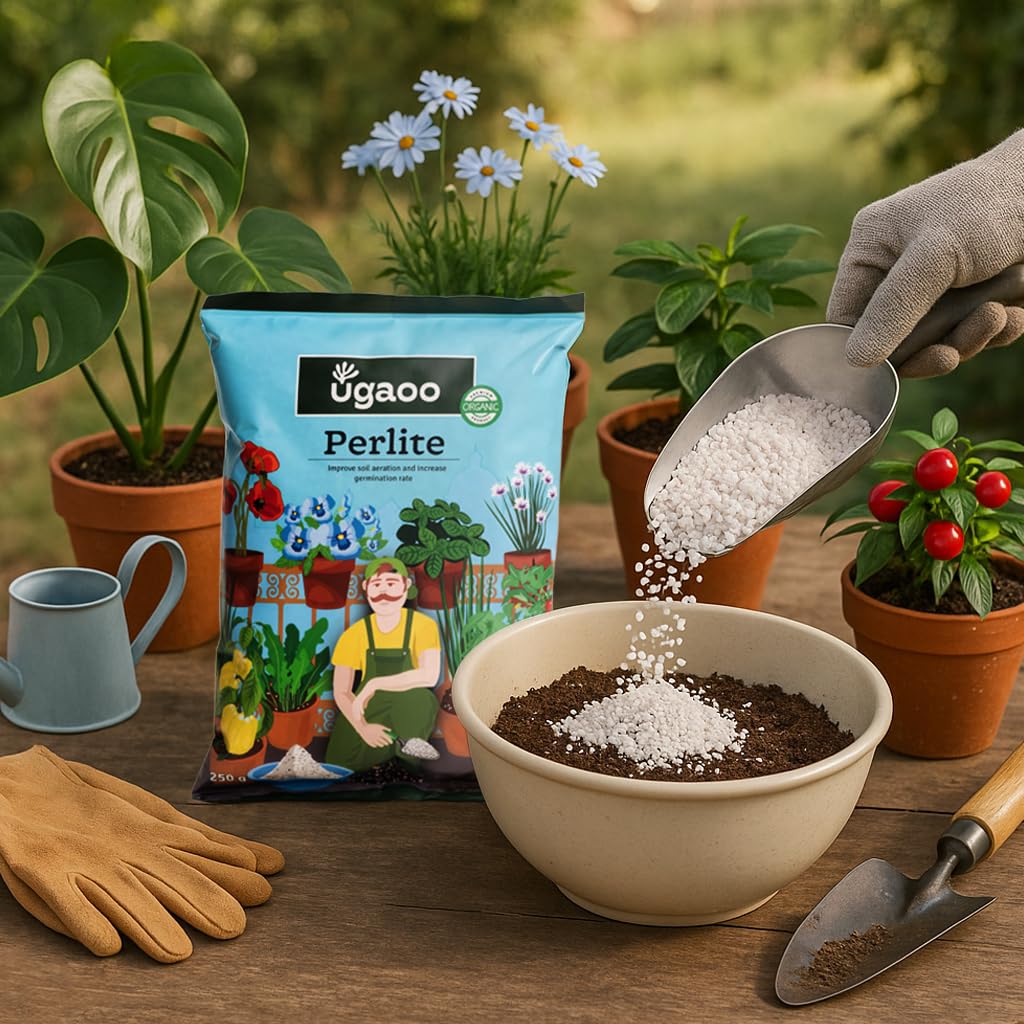 Ugaoo Perlite for Gardening Potting Soil, Indoor & Outdoor, Hydroponics and Horticulture Potting Mix- 250 Grams
