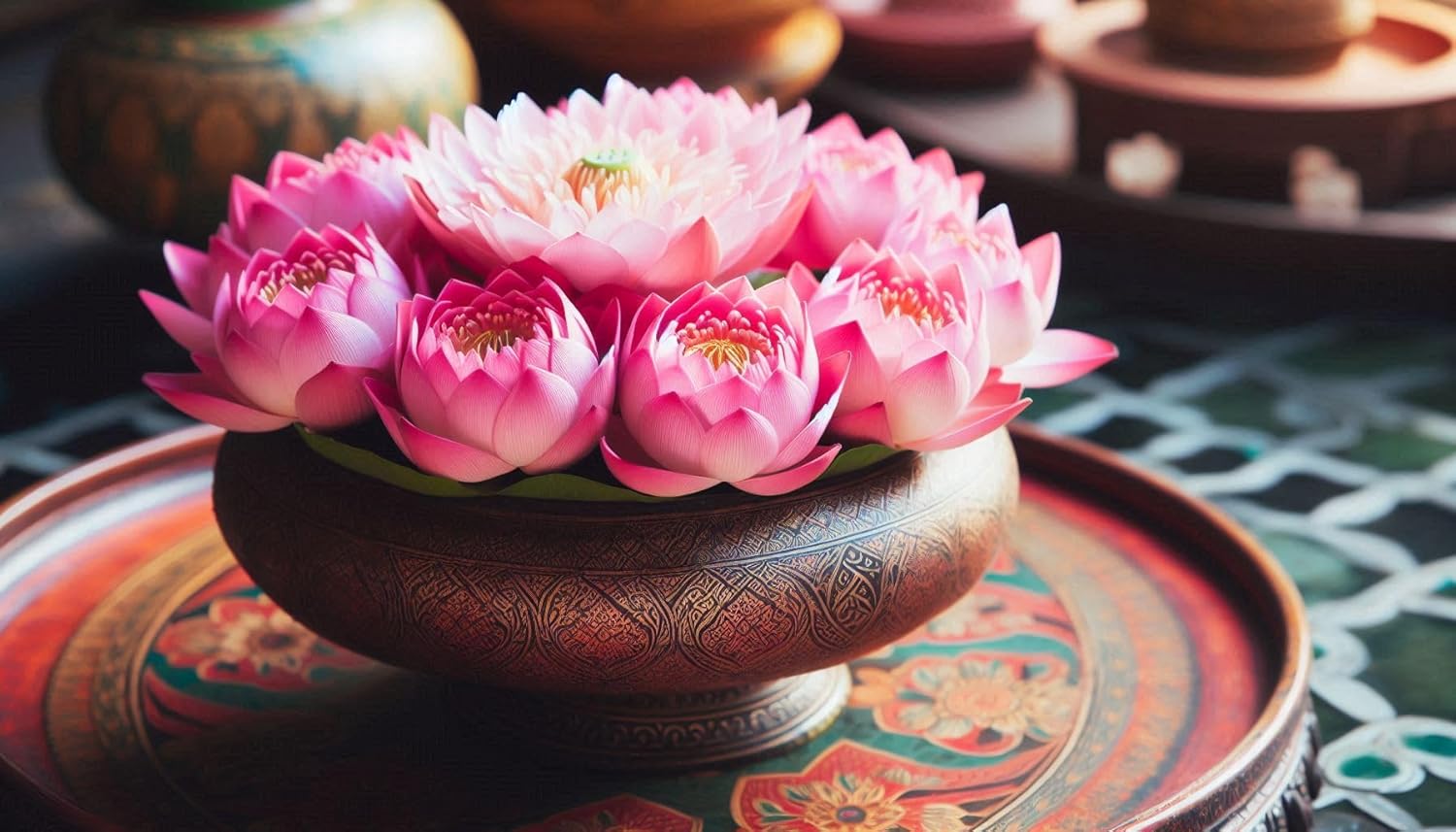 20+ SEEDS-Mini Pink Bowl Lotus HYBRID Flower Seeds Pack- Grow Year Round-Grow Indoor & Outdoor Both. - Seeds Ville