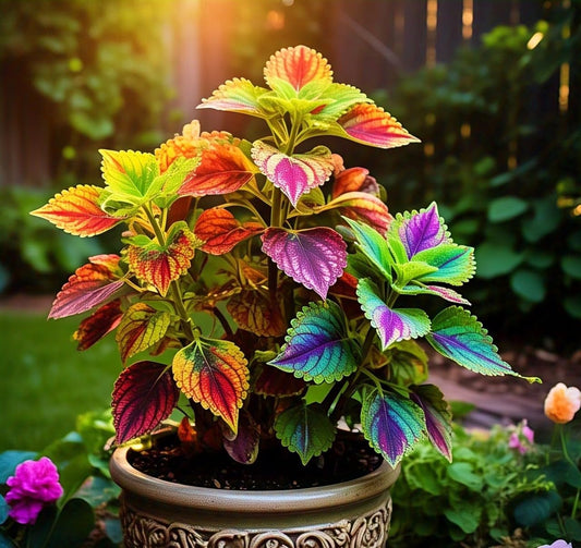 BlimBurn Rare Rainbow Coleus Hybrid Seeds Pack -55+ Pcs -Compact, Indoor/Outdoor, Easy to Grow & Care -Grow Year Round - Seeds Ville