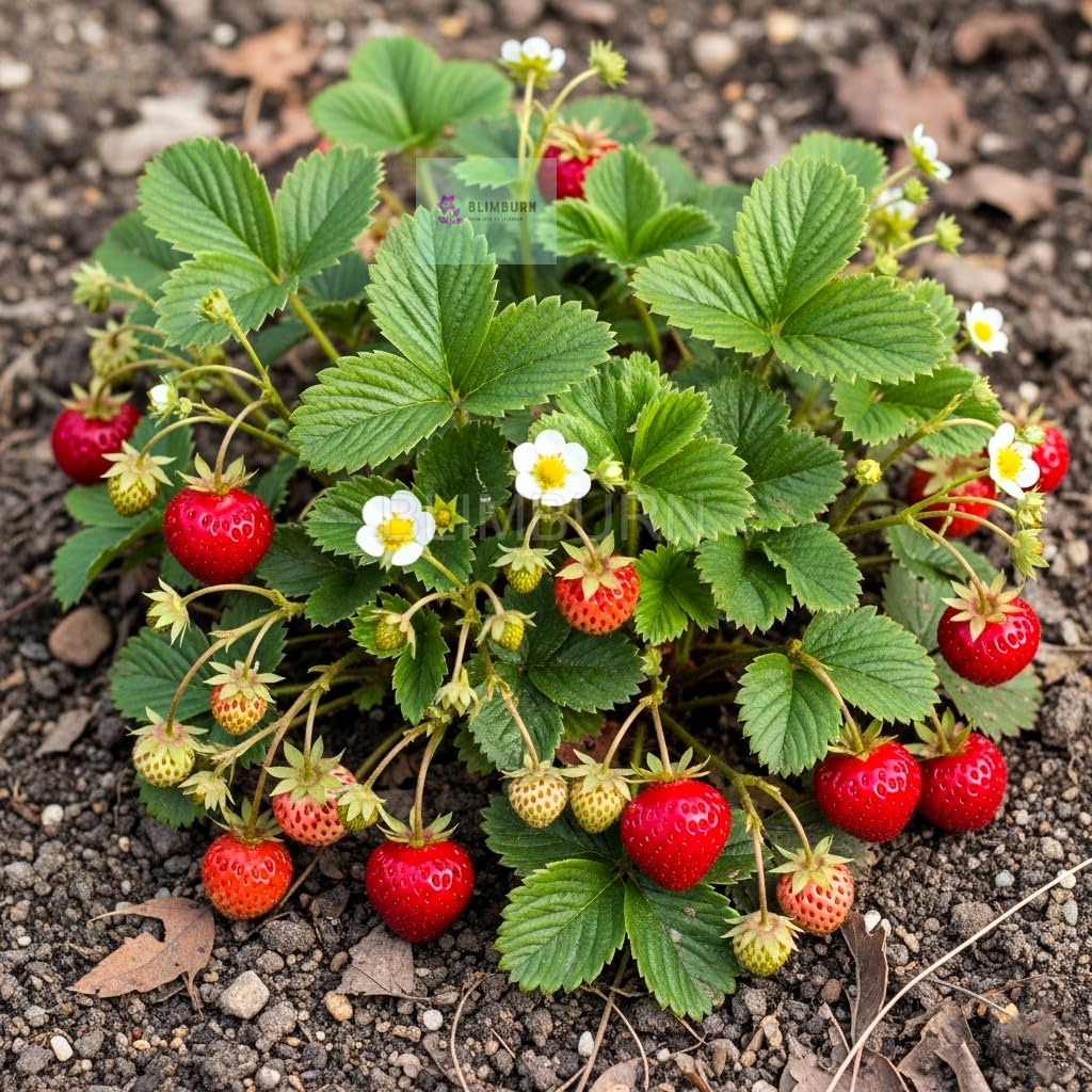 strawberry seeds india (MBS 20) Exotic Dwarf Fruit Seeds Combo - 60 Seeds Total (20x Mulberry, 20x Blueberry, 20x Strawberry)