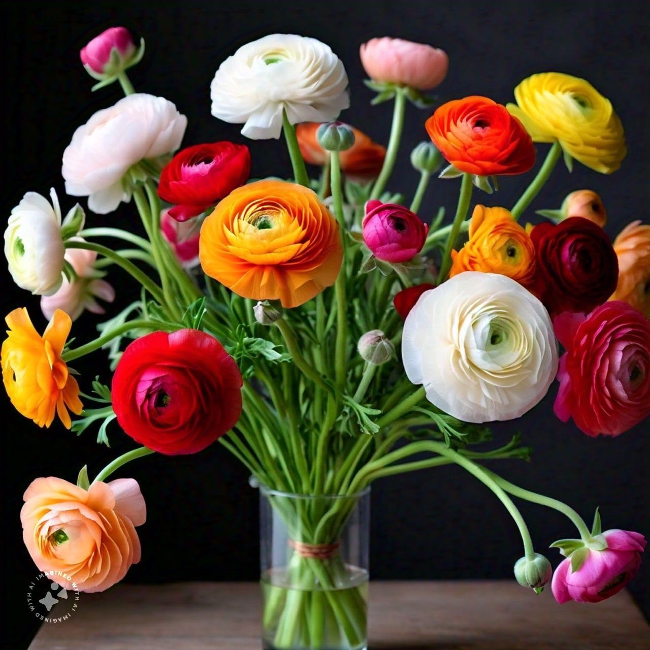 Ranunculus Flower Bulbs Imported Holland Vearty for Your Home and Gardening Pack of 2 Bulbs (MIXEDCOLOR)